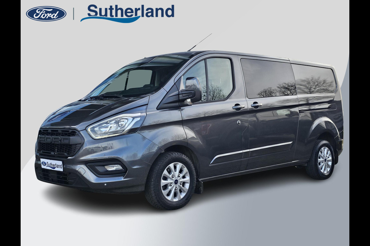 Ford Transit Custom L2 Dubbele Cabine Limited Automaat 170 pk | Trekhaak | Camera | Stoelverwarming | Dodehoekdetectie | Lane assist | PDC v+a | Zéér netjes!