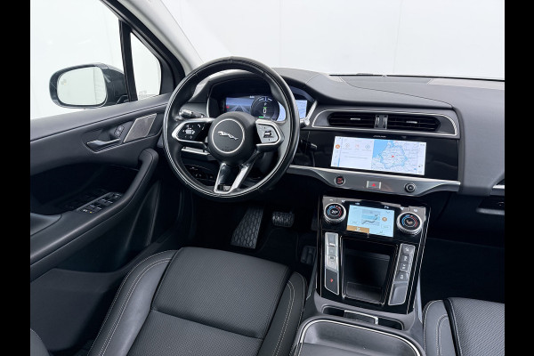 Jaguar I-PACE EV320pk SE 90kWh 3Fase ! Soh 90.5% AWD Leer Meridian™ Hifi Memory Navi Ecc 3D-Surround Camera Adaptive Cruise Business Pack Apple Carplay Android Auto Forward Vieuw+Detection+Guidance Stuur-verwarming Led Origineel Nederlandse Auto Nieuwprijs € 73.000,- Deze kan thuis wél met 11kw/uur laden