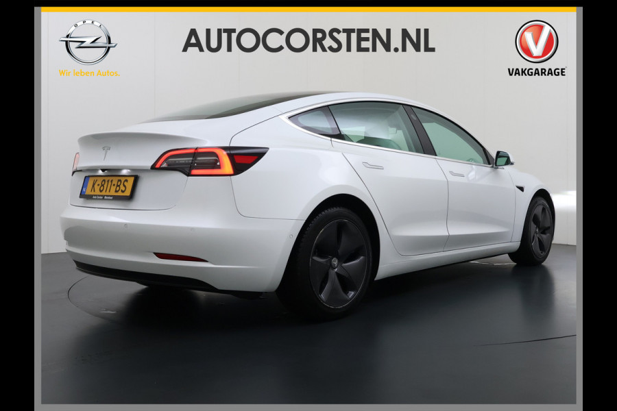 Tesla Model 3 RWD SR plus 325PK LFP SOH 91% Accu Ivory Lmv 18" AutoPilot Leder Panoramadak Adaptive-Cruise Camera's Elektr.-Stuur+Stoelen+Spie Navi LED DAB Voorverwarmen Keyless One-Pedal-Drive 1e Eigenaar Origineel Nederlandse Auto