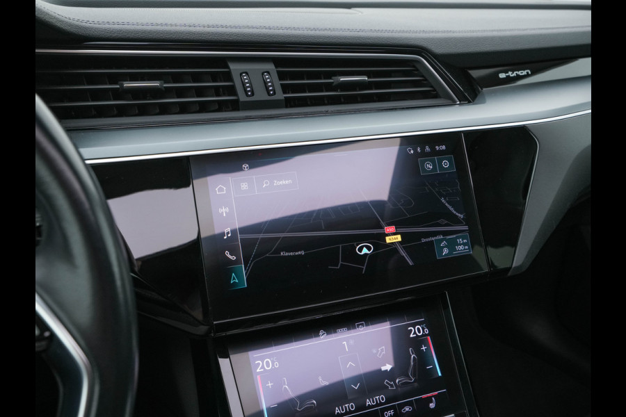 Audi e-tron 55 quattro Business edition Plus 95 kWh (3-Fase-11 kW) {SOH-88%} (INCL-BTW) *HEATPUMP | PANO | LEATHER | ADAPTIVE-CRUISE | FULL-LED | DIGI-COCKPIT | KEYLESS | MEMORY-PACK | CAMERA | NAVI-FULLMAP | SHIFTPADDLES | DAB+ | COMFORTSEATS | 20''ALU*
