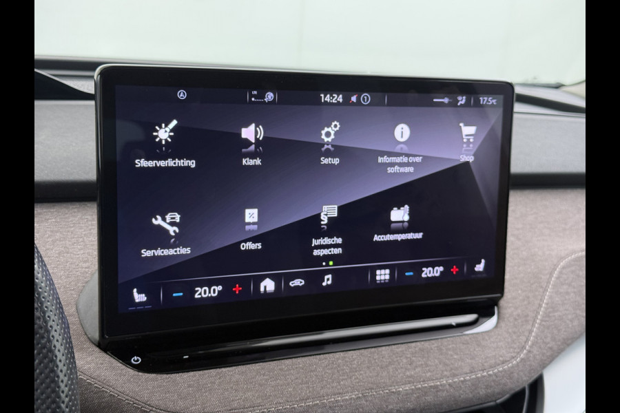 Škoda ENYAQ iV 80 First Edition HighLuxus Soh92% Pano-Dak Elektr.Trekhaak *BOMVOL € 63.000 nieuw!* 21"lm Full-Led 360-Camera Adaptive-Cruise Na Warmtepomp Adaptief onderstel+Dynamisch-onderstel/Stuur Airco-autom 3-zones E-call Chroom-Dakrail Head-Up-Display Smartlink Edition High 1.000kg trekvermogen