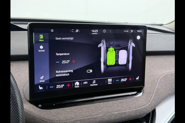 Škoda ENYAQ iV 80 First Edition HighLuxus Soh92% Pano-Dak Elektr.Trekhaak *BOMVOL € 63.000 nieuw!* 21"lm Full-Led 360-Camera Adaptive-Cruise Na Warmtepomp Adaptief onderstel+Dynamisch-onderstel/Stuur Airco-autom 3-zones E-call Chroom-Dakrail Head-Up-Display Smartlink Edition High 1.000kg trekvermogen