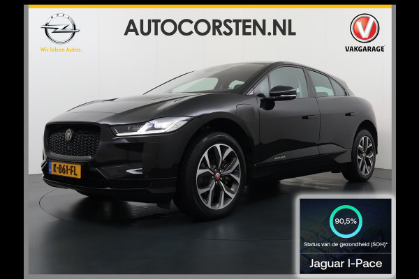 Jaguar I-PACE EV320pk SE 90kWh 3Fase ! Soh 90.5% AWD Leer Meridian™ Hifi Memory Navi Ecc 3D-Surround Camera Adaptive Cruise Business Pack Apple Carplay Android Auto Forward Vieuw+Detection+Guidance Stuur-verwarming Led Origineel Nederlandse Auto Nieuwprijs € 73.000,- Deze kan thuis wél met 11kw/uur laden