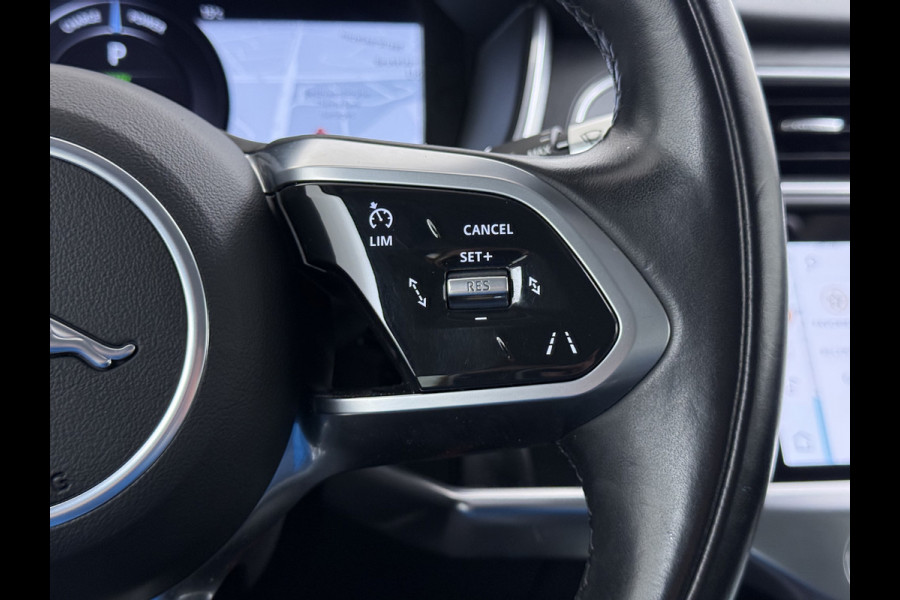 Jaguar I-PACE EV320pk SE 90kWh 3Fase ! Soh 90.5% AWD Leer Meridian™ Hifi Memory Navi Ecc 3D-Surround Camera Adaptive Cruise Business Pack Apple Carplay Android Auto Forward Vieuw+Detection+Guidance Stuur-verwarming Led Origineel Nederlandse Auto Nieuwprijs € 73.000,- Deze kan thuis wél met 11kw/uur laden
