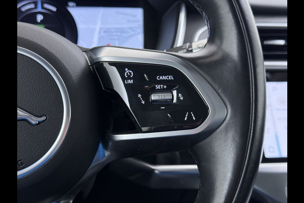 Jaguar I-PACE EV320pk SE 90kWh 3Fase ! Soh 90.5% AWD Leer Meridian™ Hifi Memory Navi Ecc 3D-Surround Camera Adaptive Cruise Business Pack Apple Carplay Android Auto Forward Vieuw+Detection+Guidance Stuur-verwarming Led Origineel Nederlandse Auto Nieuwprijs € 73.000,- Deze kan thuis wél met 11kw/uur laden