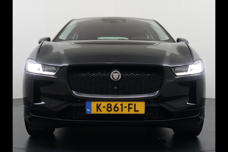 Jaguar I-PACE EV320pk SE 90kWh 3Fase ! Soh 90.5% AWD Leer Meridian™ Hifi Memory Navi Ecc 3D-Surround Camera Adaptive Cruise Business Pack Apple Carplay Android Auto Forward Vieuw+Detection+Guidance Stuur-verwarming Led Origineel Nederlandse Auto Nieuwprijs € 73.000,- Deze kan thuis wél met 11kw/uur laden
