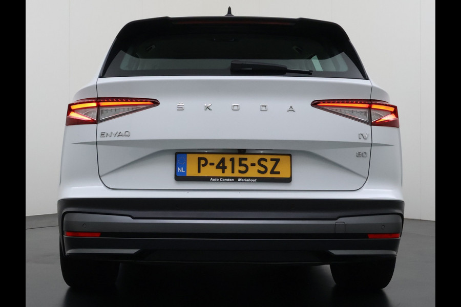 Škoda ENYAQ iV 80 Leder Elek.Stoel+Memory Adap.Cruise Head-Up Display Assistentie Pakket Camera Navi Ecc Stuurverwarming Pdc SOH 88% Matrix-Led Lmv Apple Carplay Android Auto Keyless Rijstrooksensor Dodehoek detectie File Zeer compleet!
