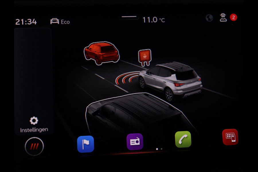 Seat Arona 1.0 TSI FR Intens Plus | Stoelverwarming | Leder/Alcantara | Adaptive cruise | Camera | Virtual Cockpit | Carplay | Navigatie | Keyless | Full LED | Dodehoek detectie | Climate control | Park Assist