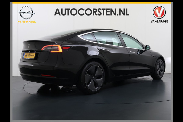 Tesla Model 3 SR+ 60kWh 325PK AutoPilot Leer PanoramaDak Adaptive Cruise Lmv 18" Camera's Elektr.-Stuur+Stoelen+Spiegels+Geheugen+Easy-Entry+V Soh 81% Ecc Navi Led DAB Voorverwarmen interieur via App Keyless One-Pedal-Drive Origineel Nederlandse Auto 1584kg licht! slechts 67 euro belasting p/m