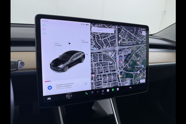 Tesla Model 3 SR+ 60kWh 325PK AutoPilot Leer PanoramaDak Adaptive Cruise Lmv 18" Camera's Elektr.-Stuur+Stoelen+Spiegels+Geheugen+Easy-Entry+V Soh 81% Ecc Navi Led DAB Voorverwarmen interieur via App Keyless One-Pedal-Drive Origineel Nederlandse Auto 1584kg licht! slechts 67 euro belasting p/m
