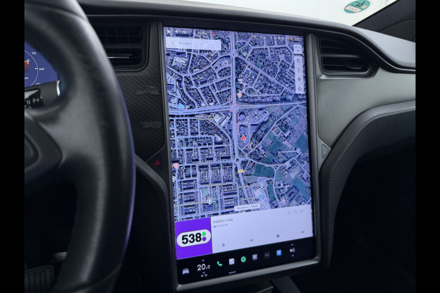 Tesla Model X 100D 20" Trekhaak Leder Luchtvering Adaptive Cruise AutoPilot Panoramadak Vleugeldeuren Camera's Elektr.Stoelen/Stuur+Verwarmd+G Adaptieve koplampen Lmv 20" Led Elektr.-Achterklep Bordherkenning Verwarmde Sproeiers-bladen Carbon Sentry Mode Valet mode 2250 kg Trekvermogen! € 124.700 nieuw !