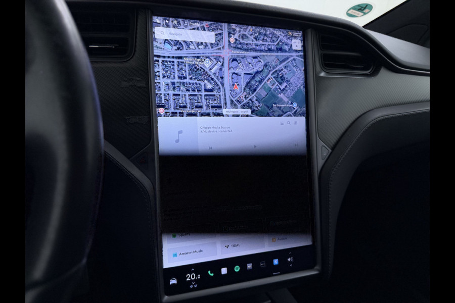Tesla Model X 100D 20" Trekhaak Leder Luchtvering Adaptive Cruise AutoPilot Panoramadak Vleugeldeuren Camera's Elektr.Stoelen/Stuur+Verwarmd+G Adaptieve koplampen Lmv 20" Led Elektr.-Achterklep Bordherkenning Verwarmde Sproeiers-bladen Carbon Sentry Mode Valet mode 2250 kg Trekvermogen! € 124.700 nieuw !