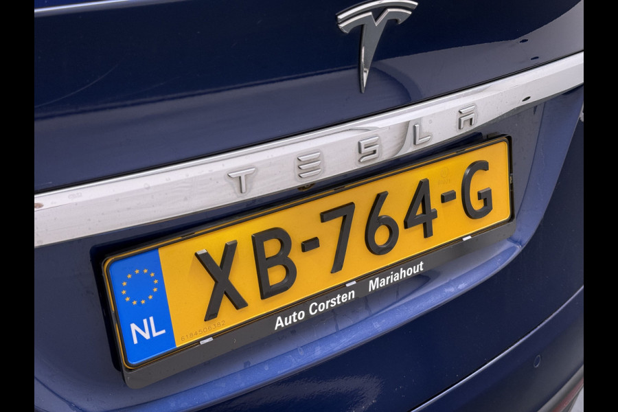 Tesla Model X 100D 20" Trekhaak Leder Luchtvering Adaptive Cruise AutoPilot Panoramadak Vleugeldeuren Camera's Elektr.Stoelen/Stuur+Verwarmd+G Adaptieve koplampen Lmv 20" Led Elektr.-Achterklep Bordherkenning Verwarmde Sproeiers-bladen Carbon Sentry Mode Valet mode 2250 kg Trekvermogen! € 124.700 nieuw !