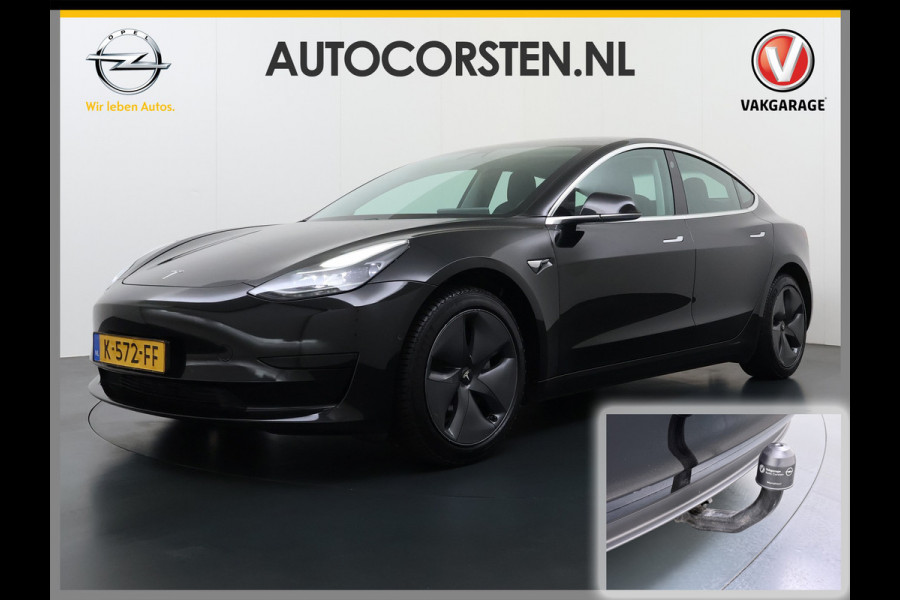 Tesla Model 3 RWD SR plus 325PK LFP Accu Trekhaak AutoPilot Leder Panoramadak Adaptive-Cruise Camera's Elektr.-Stuur+Stoelen+Spiegels+Geheugen Navi LED DAB Voorverwarmen Keyless One-Pedal-Drive Lmv 18" SOH 89% 1.000KG Trekgewicht 1e Eigenaar Origineel Nederlandse Auto Fabrieks Garantie op Accu en Motor tot 14-12-2028/160.000km