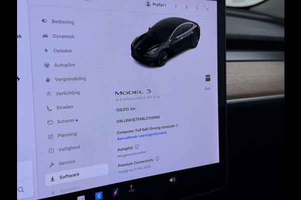 Tesla Model 3 RWD SR plus 325PK LFP Accu Trekhaak AutoPilot Leder Panoramadak Adaptive-Cruise Camera's Elektr.-Stuur+Stoelen+Spiegels+Geheugen Navi LED DAB Voorverwarmen Keyless One-Pedal-Drive Lmv 18" SOH 89% 1.000KG Trekgewicht 1e Eigenaar Origineel Nederlandse Auto Fabrieks Garantie op Accu en Motor tot 14-12-2028/160.000km