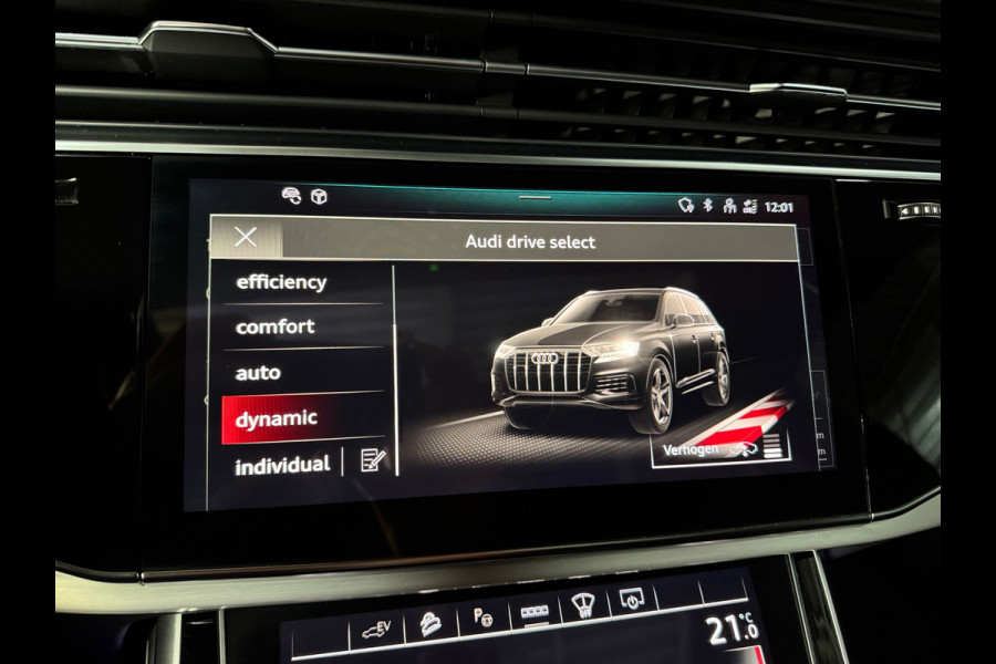 Audi Q7 60 TFSI e quattro S Competition PANO|LUCHTVERING|TREKHAAK|HUD|B&O|AMBIENT|360 CAM|ALARM|STOELVENTILATIE|MASSAGE|21 INCH