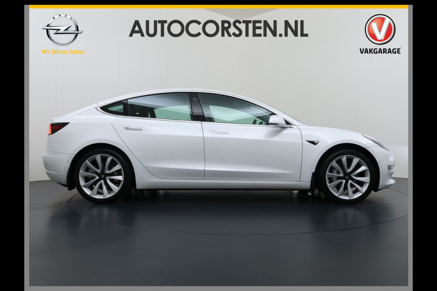 Tesla Model 3 Long Range AWD 75kWh Facelift Warmtepomp Lmv 19" AutoPilot Leder Panoramadak Adaptive-Cruise Camera's Elektr.-Stuur+Stoelen+Spie Navi LED DAB Voorverwarmen interieur Keyless One-Pedal-Drive 4WD SOH 87% Origineel Nederlandse Auto Fabrieksgarantie op Accu en Motor tot 27-09-2027/192.00km