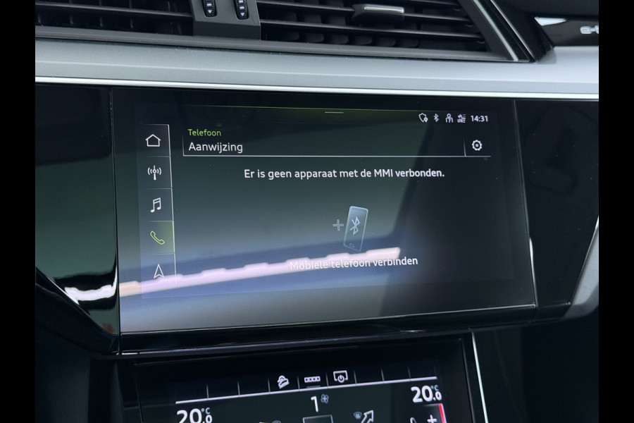 Audi e-tron 313pk Quattro Soh 91% Leer PanoDak Adaptive.Cruise Camera Elek.Stoelen+Memory+Verwarmd Navi Ecc Pdc Stoelverwarming Elek.Achterklep AWD Led Bluetooth Rijstrooksensor WiFi Lmv 4WD Business Edition Plus 71kWh Origineel Nederlandse Auto 1800kg trekvermogen!