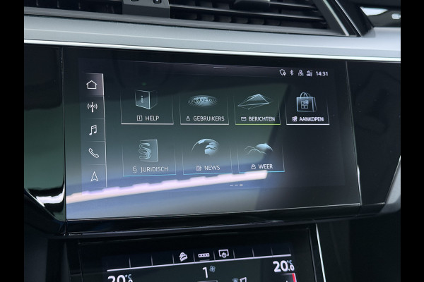 Audi e-tron 313pk Quattro Soh 91% Leer PanoDak Adaptive.Cruise Camera Elek.Stoelen+Memory+Verwarmd Navi Ecc Pdc Stoelverwarming Elek.Achterklep AWD Led Bluetooth Rijstrooksensor WiFi Lmv 4WD Business Edition Plus 71kWh Origineel Nederlandse Auto 1800kg trekvermogen!