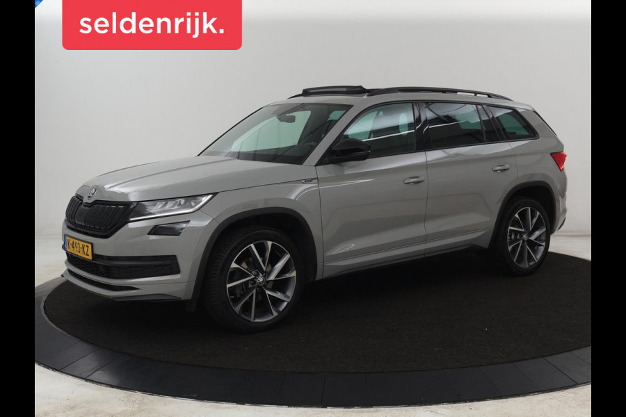 Škoda Kodiaq 1.5 TSI Sportline | Panoramadak | Stoelverwarming | Leder/Alcantara | Camera | Carplay | Sfeerverlichting | Virtual Cockpit | Canton Sound | Navigatie | Keyless | 20'' | Memory | Full LED
