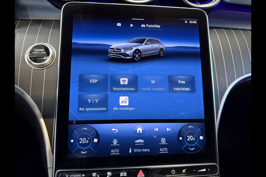 Mercedes-Benz C-Klasse Estate 300 e Luxury Line | Panoramadak | Sfeerverlichting | Elektr. trekhaak | Carplay | Burmester | Adaptive cruise