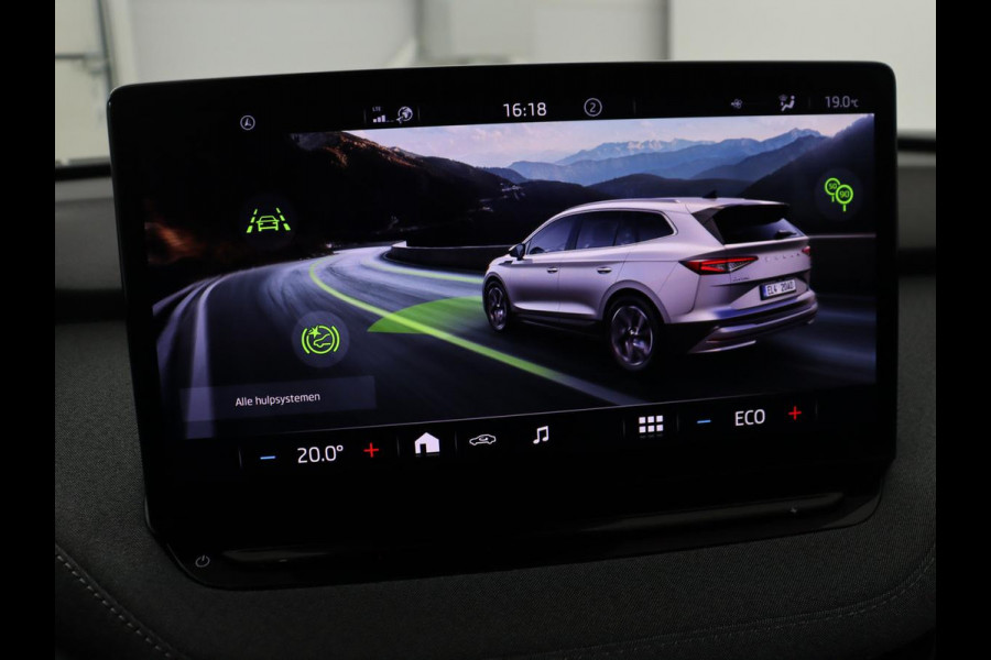 Škoda ENYAQ iV 60 | Trekhaak | Carplay | Camera | Half leder | Navigatie | Parkeerhulp | Sfeerverlichting | Cruise control | Full LED | 19'' | Climate control