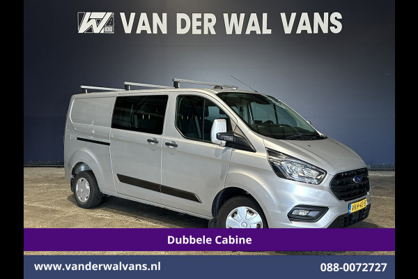 Ford Transit Custom 2.0 TDCI 131pk L2H1 Dubbele Cabine Euro6 Airco | 6-Zits | Camera | LED | 2800kg Trekhaak | Cruisecontrol Verwarmde voorruit, Android Auto, Dakdragers, Parkeersensoren