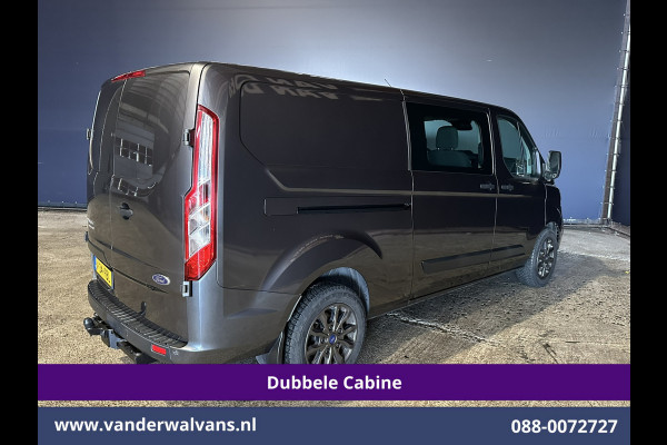Ford Transit Custom 2.0 TDCI 170pk Automaat L2H1 Dubbele Cabine Euro6 Airco | 5-Zits | LED | Cruisecontrol Stoelverwarming, Verwarmde voorruit, LM velgen, Trekhaak, Parkeersensoren