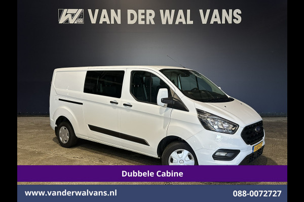 Ford Transit Custom 2.0 TDCI 131pk L2H1 Dubbele Cabine Euro6 Airco | 6-Zits | LED | Cruisecontrol | 2800kg trekhaak Parkeersensoren, Stoelverwarming