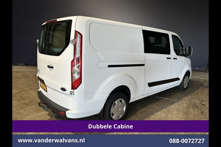 Ford Transit Custom 2.0 TDCI 131pk L2H1 Dubbele Cabine Euro6 Airco | 6-Zits | LED | Cruisecontrol | 2800kg trekhaak Parkeersensoren, Stoelverwarming