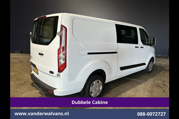 Ford Transit Custom 2.0 TDCI 131pk L2H1 Dubbele Cabine Euro6 Airco | 6-Zits | LED | Cruisecontrol | 2800kg trekhaak Parkeersensoren, Stoelverwarming