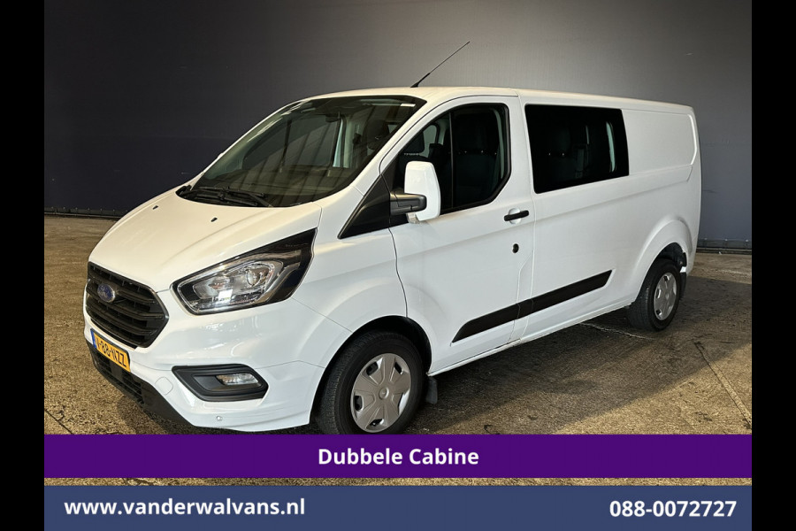 Ford Transit Custom 2.0 TDCI 131pk L2H1 Dubbele Cabine Euro6 Airco | 6-Zits | LED | Cruisecontrol | 2800kg trekhaak Parkeersensoren, Stoelverwarming