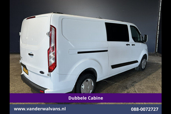 Ford Transit Custom 2.0 TDCI 170pk L2H1 Dubbele Cabine Euro6 Airco | 6-Zits | Camera | Navigatie | LED | Apple Carplay Android Auto, Cruisecontrol, Stoelverwarming, Verwarmde voorruit, Parkeersensoren, 2800kg trekvermogen, Dakdragers