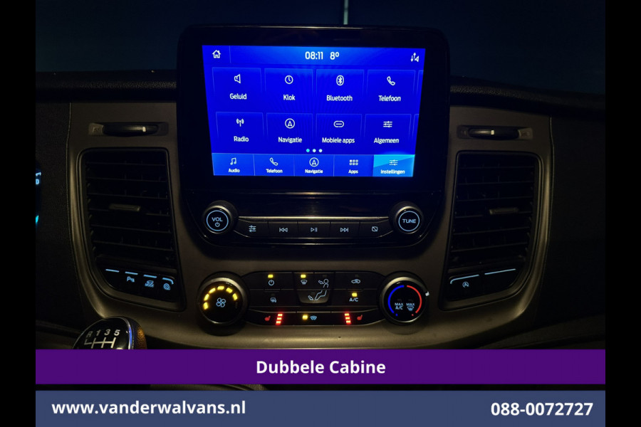 Ford Transit Custom 2.0 TDCI 170pk L2H1 Dubbele Cabine Euro6 Airco | 6-Zits | Camera | Navigatie | LED | Apple Carplay Android Auto, Cruisecontrol, Stoelverwarming, Verwarmde voorruit, Parkeersensoren, 2800kg trekvermogen, Dakdragers