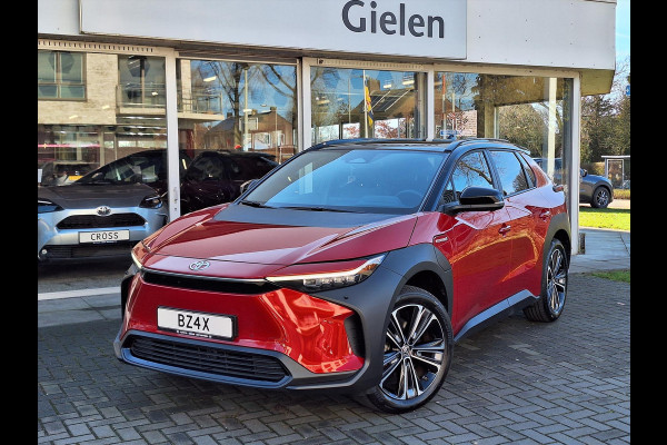 Toyota Bz4x 71,4 kWh Premium | Trekhaak, 20 inch, 360 camera, Half Leer, Bi-Tone, Dodehoekherkenning, Panoramadak, Parkeersensoren