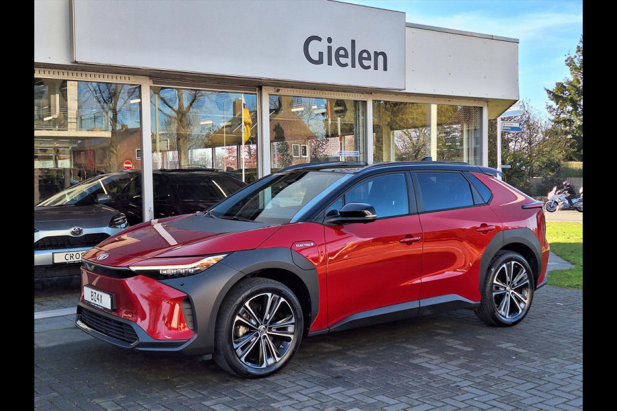 Toyota Bz4x 71,4 kWh Premium | Trekhaak, 20 inch, 360 camera, Half Leer, Bi-Tone, Dodehoekherkenning, Panoramadak, Parkeersensoren