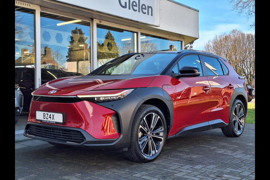 Toyota Bz4x 71,4 kWh Premium | Trekhaak, 20 inch, 360 camera, Half Leer, Bi-Tone, Dodehoekherkenning, Panoramadak, Parkeersensoren