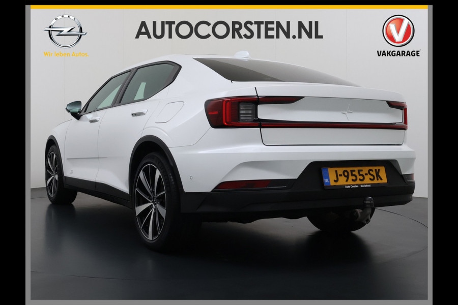 Polestar 2 Long Range Dual Motor 78kWh SOH 92% Trekhaak Panoramadak Adap.Cruise 360°Camera Navi Ecc Apple Carplay Android Auto Pdc Launch E Stoel+Stuurverwarming Lmv 19" Achterbankverwarming Keyless DAB Rijstrooksensor Origineel Nederlandse Auto