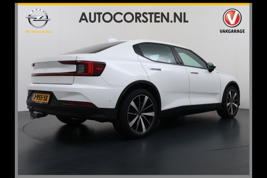 Polestar 2 Long Range Dual Motor 78kWh SOH 92% Trekhaak Panoramadak Adap.Cruise 360°Camera Navi Ecc Apple Carplay Android Auto Pdc Launch E Stoel+Stuurverwarming Lmv 19" Achterbankverwarming Keyless DAB Rijstrooksensor Origineel Nederlandse Auto