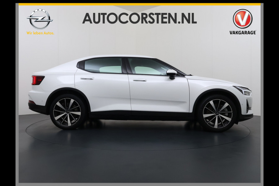 Polestar 2 Long Range Dual Motor 78kWh SOH 92% Trekhaak Panoramadak Adap.Cruise 360°Camera Navi Ecc Apple Carplay Android Auto Pdc Launch E Stoel+Stuurverwarming Lmv 19" Achterbankverwarming Keyless DAB Rijstrooksensor Origineel Nederlandse Auto