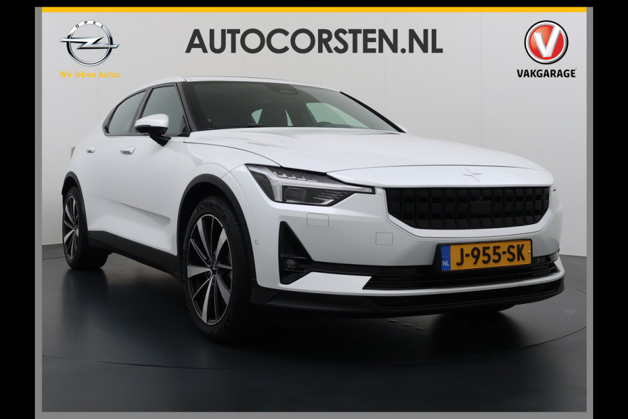 Polestar 2 Long Range Dual Motor 78kWh SOH 92% Trekhaak Panoramadak Adap.Cruise 360°Camera Navi Ecc Apple Carplay Android Auto Pdc Launch E Stoel+Stuurverwarming Lmv 19" Achterbankverwarming Keyless DAB Rijstrooksensor Origineel Nederlandse Auto