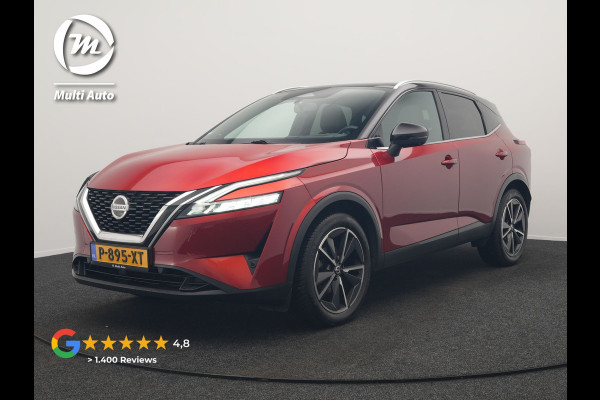 Nissan QASHQAI 1.3 MHEV Xtronic Tekna Automaat | Panodak | Trekhaak Afn | Adaptive Cruise | Lederen Sportstoelen Massage & Memory | BOSE Sound | 360 Camera | Keyless | Apple Carplay | 19"L.M |