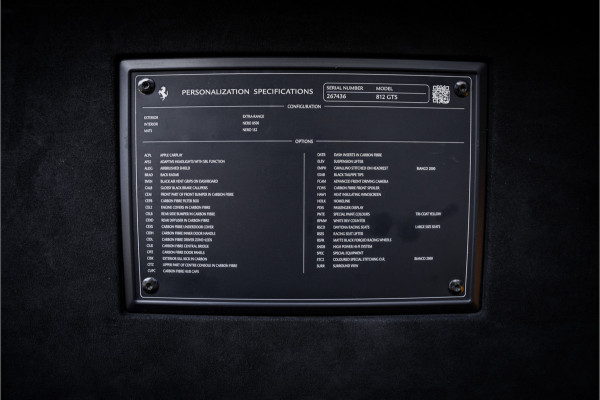 Ferrari 812 GTS 6.5 V12 HELE - Lift | 360 Camera | Carbon