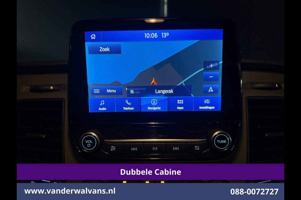 Ford Transit Custom 2.0 TDCI Automaat 131pk L2H1 Dubbel cabine Euro6 *Laadklep* Airco | 6-Zits | Camera | Navigatie | Apple Carplay LED, Trekhaak, Cruisecontrol, Android Auto, Stoelverwarming, Verwarmde Voorruit, Parkeersensoren, Bijrijdersbank