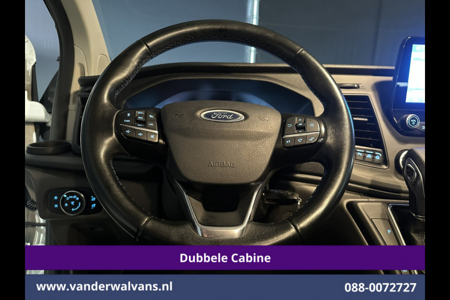Ford Transit Custom 2.0 TDCI Automaat 131pk L2H1 Dubbel cabine Euro6 *Laadklep* Airco | 6-Zits | Camera | Navigatie | Apple Carplay LED, Trekhaak, Cruisecontrol, Android Auto, Stoelverwarming, Verwarmde Voorruit, Parkeersensoren, Bijrijdersbank