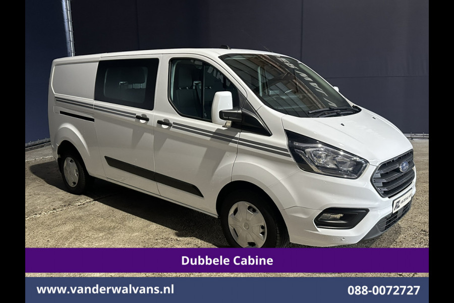 Ford Transit Custom 2.0 TDCI Automaat 131pk L2H1 Dubbel cabine Euro6 *Laadklep* Airco | 6-Zits | Camera | Navigatie | Apple Carplay LED, Trekhaak, Cruisecontrol, Android Auto, Stoelverwarming, Verwarmde Voorruit, Parkeersensoren, Bijrijdersbank