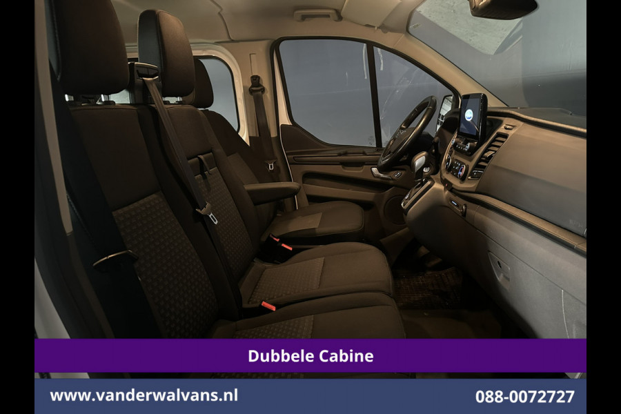 Ford Transit Custom 2.0 TDCI Automaat 131pk L2H1 Dubbel cabine Euro6 *Laadklep* Airco | 6-Zits | Camera | Navigatie | Apple Carplay LED, Trekhaak, Cruisecontrol, Android Auto, Stoelverwarming, Verwarmde Voorruit, Parkeersensoren, Bijrijdersbank