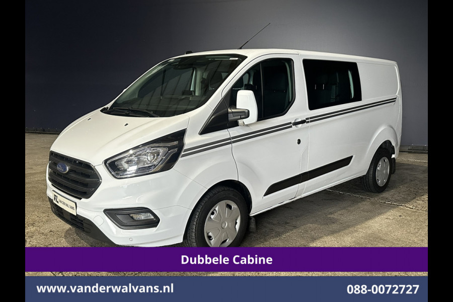 Ford Transit Custom 2.0 TDCI Automaat 131pk L2H1 Dubbel cabine Euro6 *Laadklep* Airco | 6-Zits | Camera | Navigatie | Apple Carplay LED, Trekhaak, Cruisecontrol, Android Auto, Stoelverwarming, Verwarmde Voorruit, Parkeersensoren, Bijrijdersbank