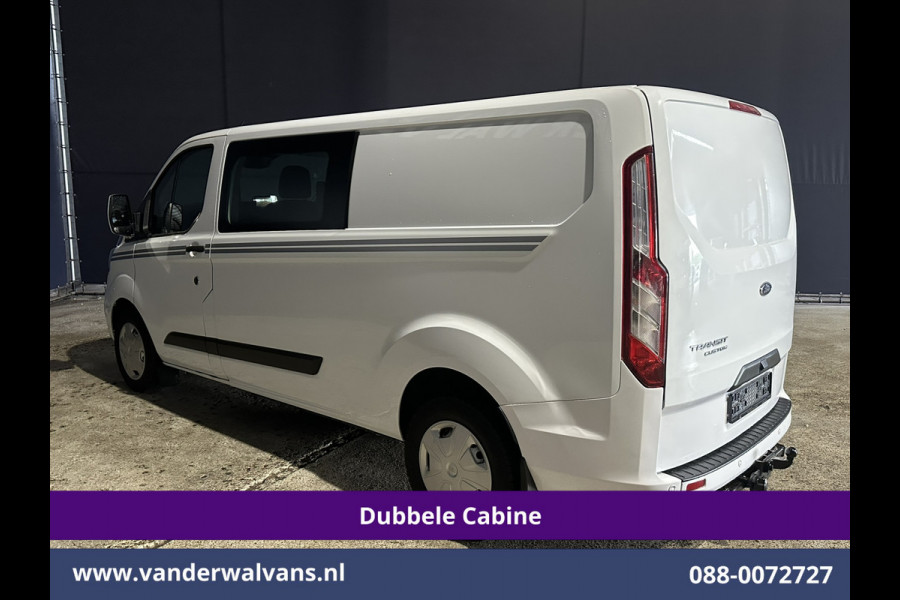 Ford Transit Custom 2.0 TDCI Automaat 131pk L2H1 Dubbel cabine Euro6 *Laadklep* Airco | 6-Zits | Camera | Navigatie | Apple Carplay LED, Trekhaak, Cruisecontrol, Android Auto, Stoelverwarming, Verwarmde Voorruit, Parkeersensoren, Bijrijdersbank