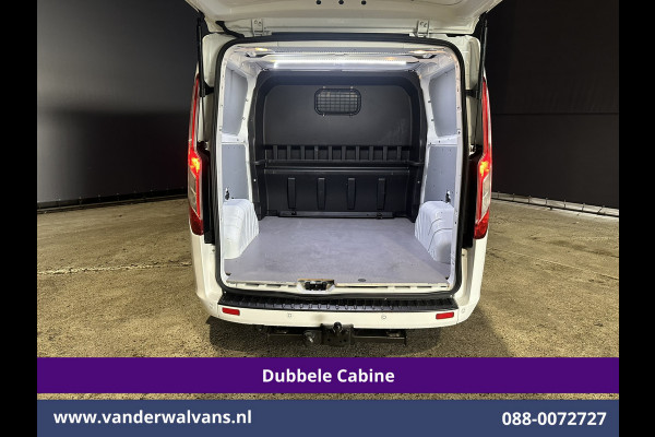Ford Transit Custom 2.0 TDCI Automaat 131pk L2H1 Dubbel cabine Euro6 *Laadklep* Airco | 6-Zits | Camera | Navigatie | Apple Carplay LED, Trekhaak, Cruisecontrol, Android Auto, Stoelverwarming, Verwarmde Voorruit, Parkeersensoren, Bijrijdersbank
